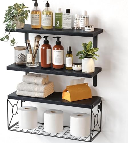 Amada Bathroom Shelves with Storage Basket by AMADAHOMEFURNISHING
