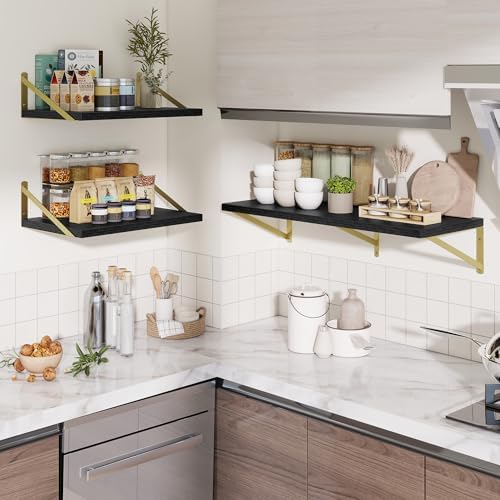Deep Wall Shelves 16"W x 12"D Engineered Wood Floating Shelves - Image 2