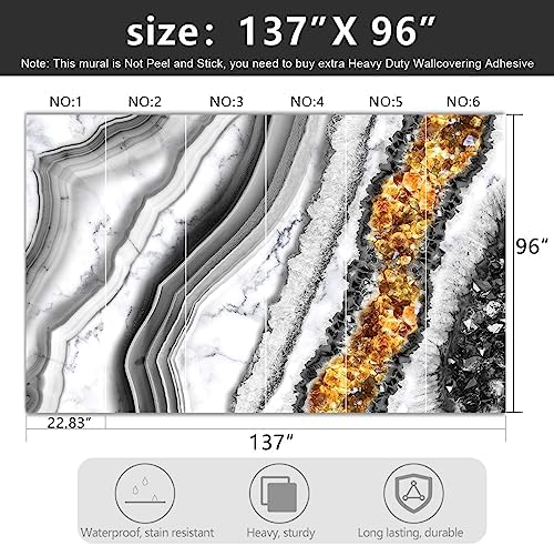-Black and Gold Marbled Fabric Wallpaper Living Room Abstract Art Bedroom - Image 4