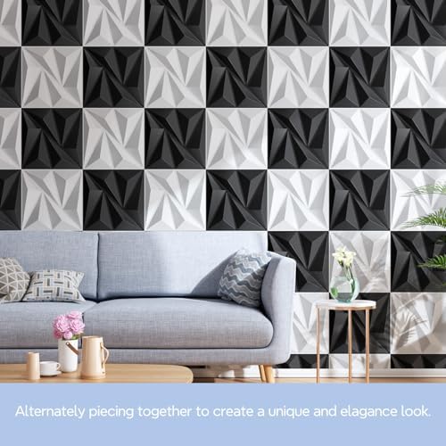STICKGOO Black Diamond 3D Wall Panels, 33 Pack - Image 5