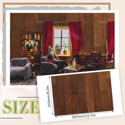 Flutesan 6 Pcs Miniature Dollhouse Wallpaper, Elegant Style - Image 2