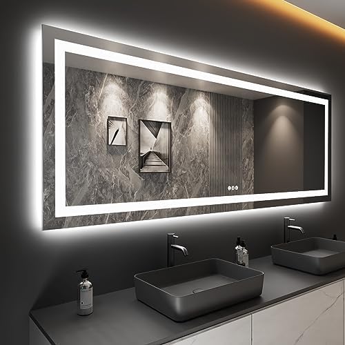 LOAAO 96"X36" LED Bathroom Mirror by LOAAO