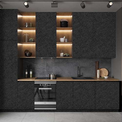 Dark Grey Peel and Stick Self Adhesive Wallpaper Countertop Contact Paper - Image 3