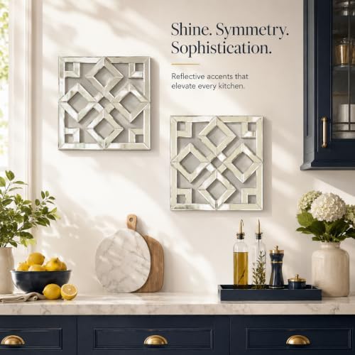 Square Decorative Wall Mirror 12 x 12 Inch, Modern Wall Mounted Accent Mirror - Image 3
