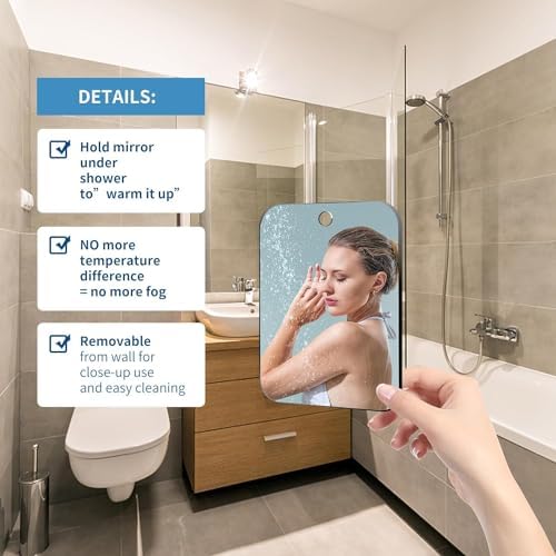 Shatterproof Shower Mirror Fogless - Image 6