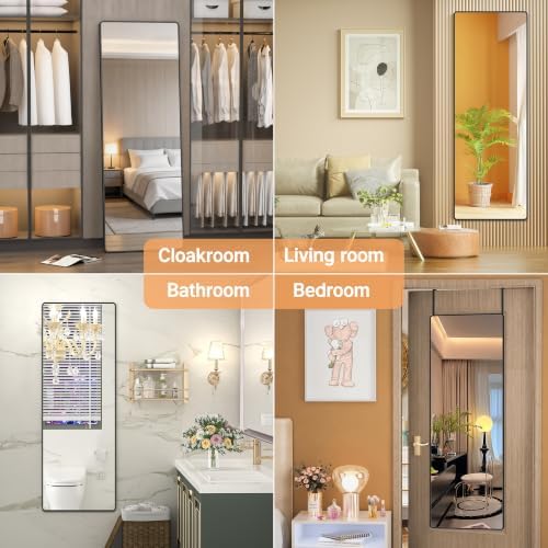 Hasipu Door Mirror Full Length, 56 x 16 Inch Full Body Wall Mirror Over The - Image 2