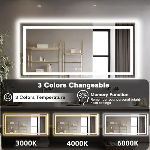 EchosLife 77"x36" Large LED Bathroom Mirror - Image 5