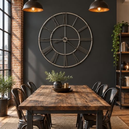 Howard Miller East Bay Wall Clock II 549-392 – Oversized Round Wrought-Iron - Image 6