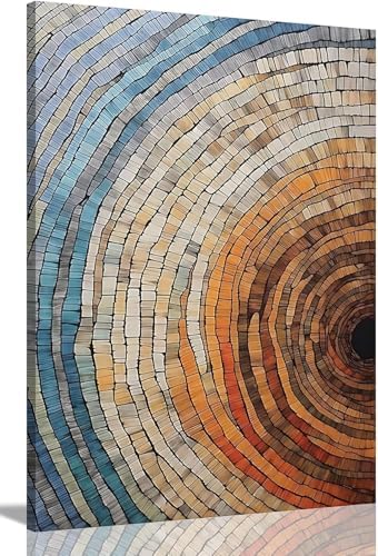 Tree Ring Wall Art Framed, Modern Nature Decor by IBHJSARTWallArt