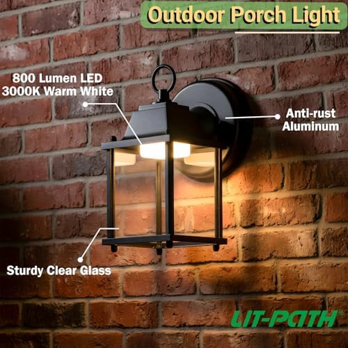 LIT-PaTH Outdoor Wall Light Fixture, LED 3000K, 1 Pack - Image 2