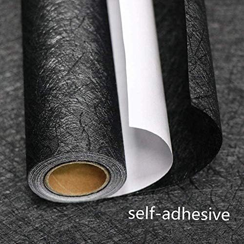 Black Silk Wallpaper Embossed Self Adhesive Peel and Stick Contact Paper - Image 2