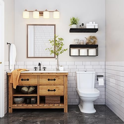 QEEIG Bathroom Shelves Over Toilet Wall Mounted - Image 2