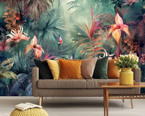 Toolhom Hand-Painted Abstract Floral Wallpaper - Image 3