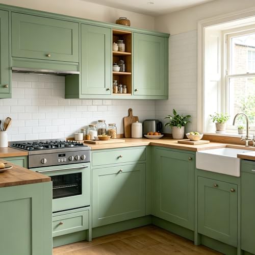 Sage Green Wallpaper Peel and Stick Dark Sage Green Contact Paper - Image 2