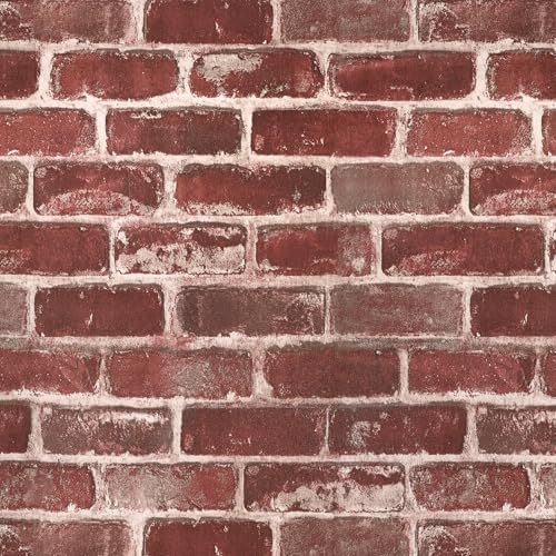 Red Brick Peel and Stick Wallpaper by Qianglive