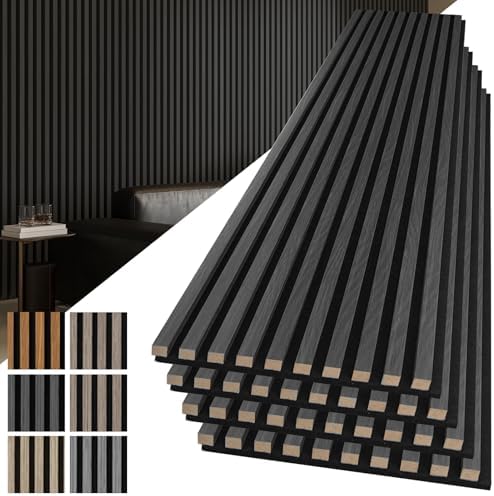 Art3d 3D Fluted Soundproof Wood Textured Slat Wall Panel by Art3d