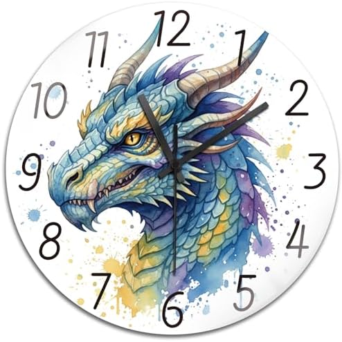 peacoblue Dragon Wall Clocks Battery Operated by PEACOBLUE
