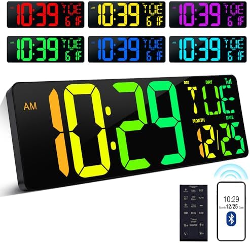 17.2" Large Digital Wall Clock by CYMHCHL