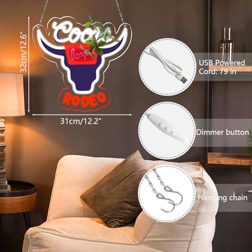 Crs Banquet Rodeo Neon Signs for Wall Decor Neon Lights for Bedroom Led - Image 3