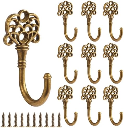 10 PCS Vintage Metal Wall Hooks, Bohemian Decorative Hook by XHIPY
