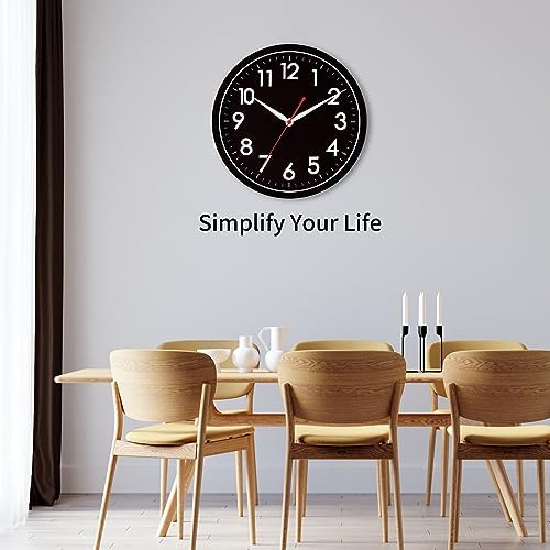 AKCISOT 12 Inch Wall Clock, Silent Battery Operated Analog Clock - Image 7