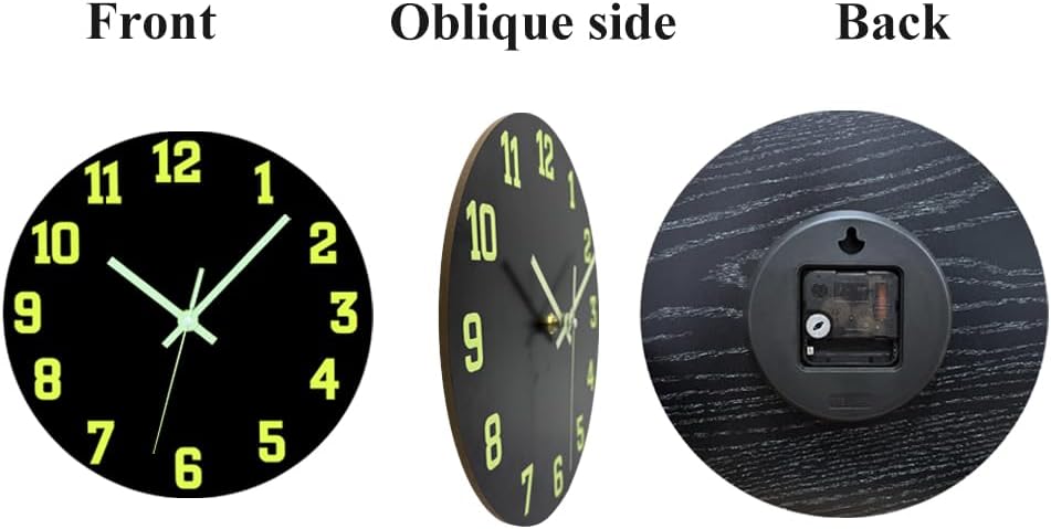 Glow in The Dark Wall Clock, 8 Inch Modern Silent Non Ticking Wall Clocks - Image 4