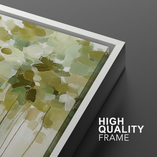 MUDECOR Framed Canvas Print Wall Art Set Soft Green Trees - Image 6