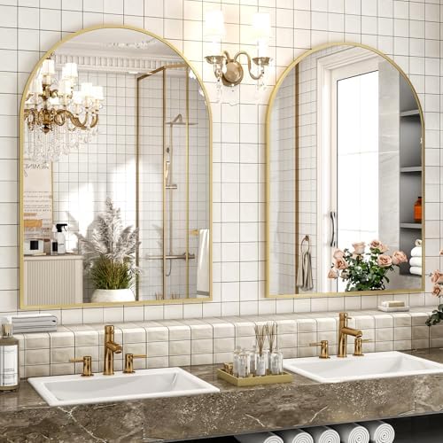 XRAMFY 30x38 Inch Arched Bathroom Mirror - Image 3