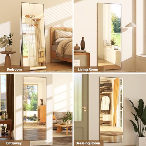 GLSLAND 58"x18" Full Length Mirror Full Body Mirror Freestanding Hanging or - Image 6