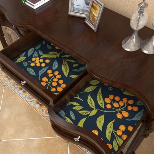 BOKEBEVE Leaf Floral Wallpaper Peel n Stick Boho Blue Orange 17.5 x 78.5In - Image 3