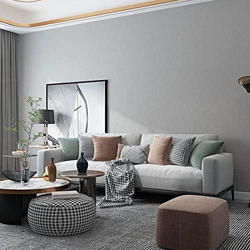 15.7"x197" Grey Peel and Stick Wallpaper Solid Grey Peel and Stick Wallpaper - Image 4