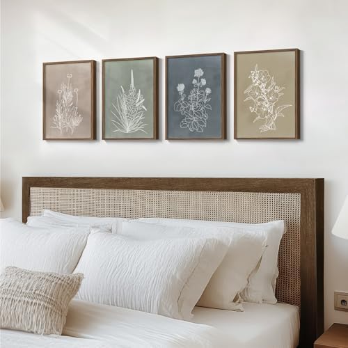 Framed Boho Neutral Botanical Wall Art - Image 2