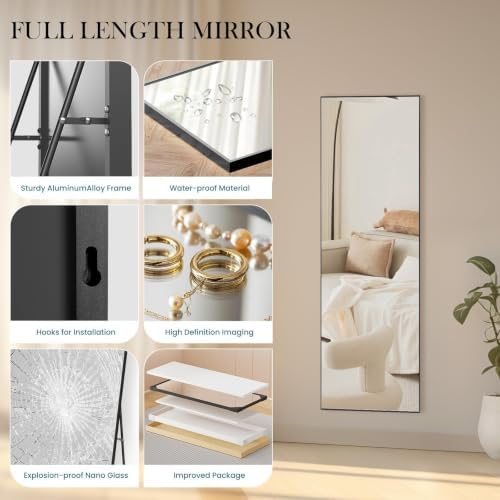 DUMOS 59"x16" Full Length Mirror, Full Body Mirror - Image 5