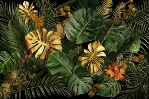 Peel and stick murals tropical leaf wallpaper - Image 4