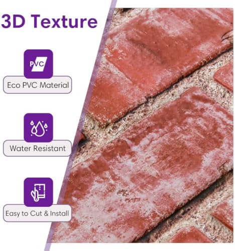 3D Faux Brick Wall Panels Peel and Stick, Designed - Image 4