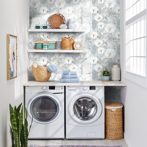Nukofal Floral Wallpaper Peel and Stick Dandelion Contact Paper 16.9"x118" - Image 6