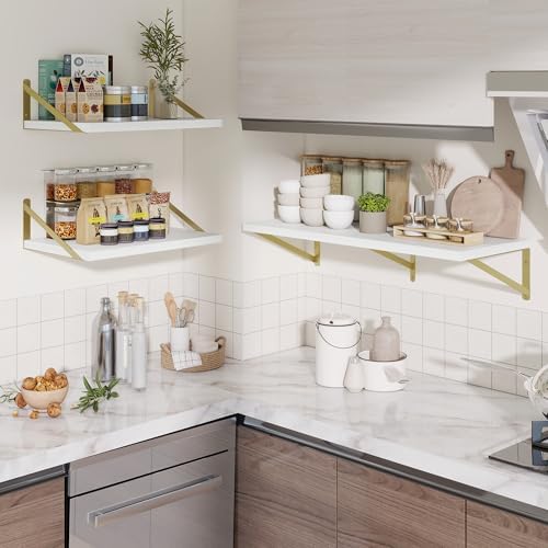 Deep Wall Shelves 30"W x 12"D Engineered Wood Floating Shelves - Image 2