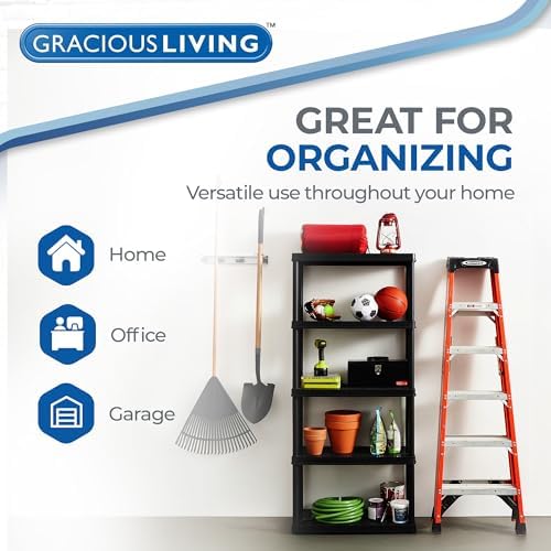 Gracious Living 5 Shelf Unit, Storage Shelves and Rack - Image 5