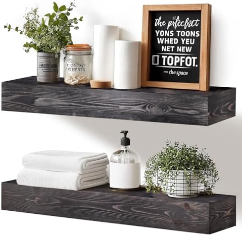 Floating Shelves, 24 x 7 Inch Fireplace Mantel by YLYHSST
