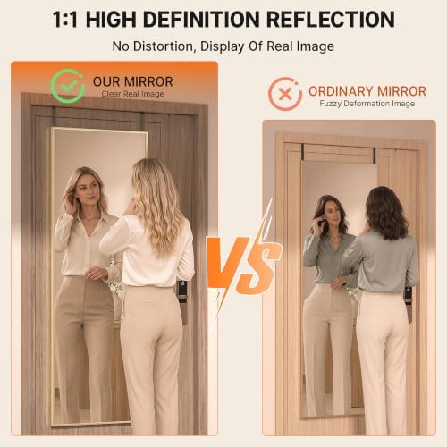 Hasipu Door Mirror Full Length, 51 x 16 Inch Full Body Wall Mirror Over The - Image 5