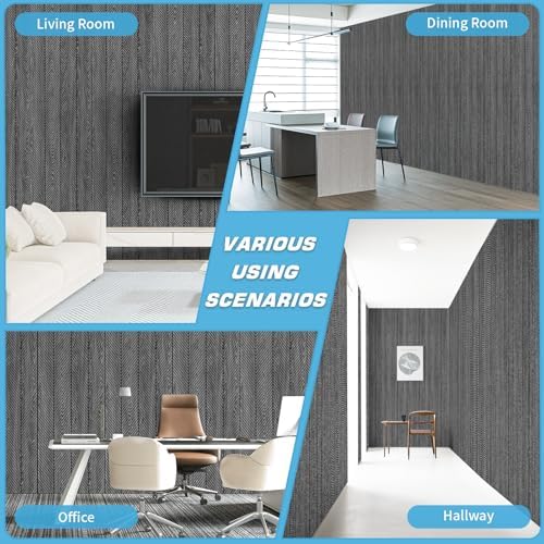 Art3d Herringbone Slim Slat Wall Panels, Weathered Teak - Image 4