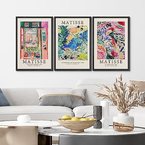 MUDECOR Framed Canvas Print Wall Art Set Henri Matisse Exhibition Posters Fine - Image 4