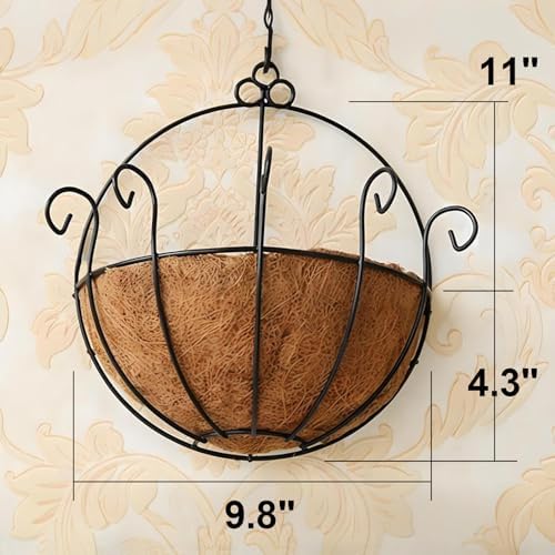 Tosnail 2 Pack Metal Wall Hanging Planter Basket - Image 2
