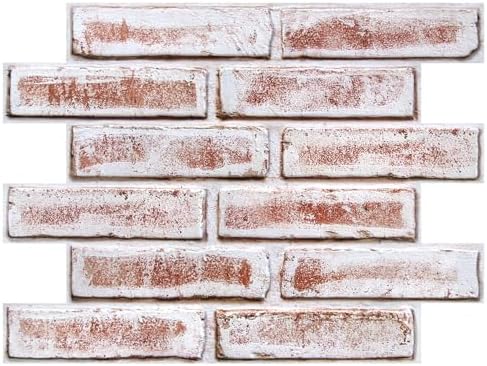 COMSTICKC 3D Faux Brick Wall Panels Peel and Stick by COMSTICKCDECOR