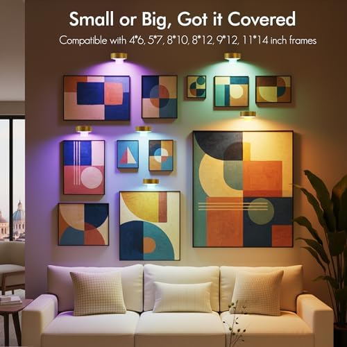 Picture Lights for Wall, Rechargeable Battery Wireless Poster Lights - Image 7