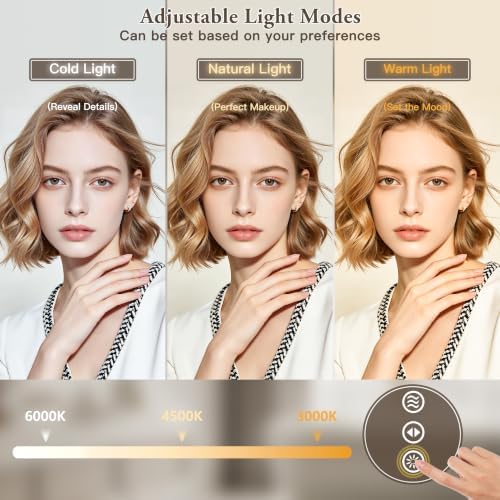 30"x36" LED Bathroom Mirror Anti-Fog Dimmable Wall Mount Vanity Touch - Image 4
