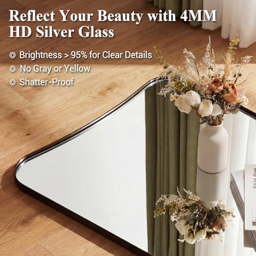 ANDY STAR Brushed Bronze Asymmetrical Mirror, Premium Stainless Steel Thin Frame - Image 5