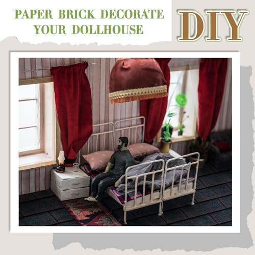 Flutesan 12 Pcs Miniature Dollhouse Wallpaper - Image 3