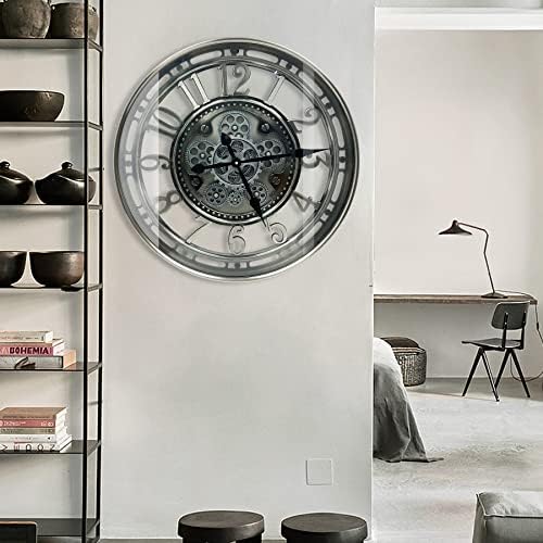 Moving Gears Wall Clock Large Modern Metal Clocks - Image 5