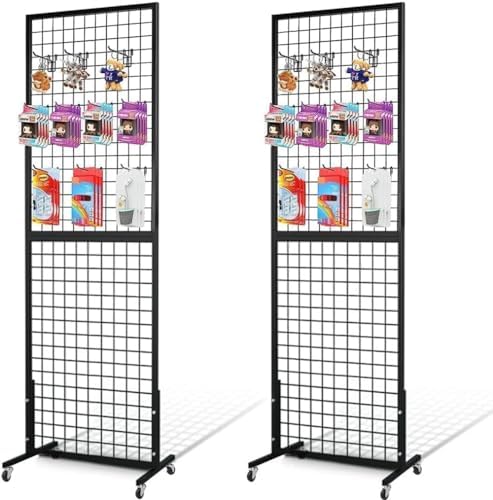 NectaCol Grid Wall Panels, 2 Packs 2'x 6' Gridwall Panels Tower by NectaCol